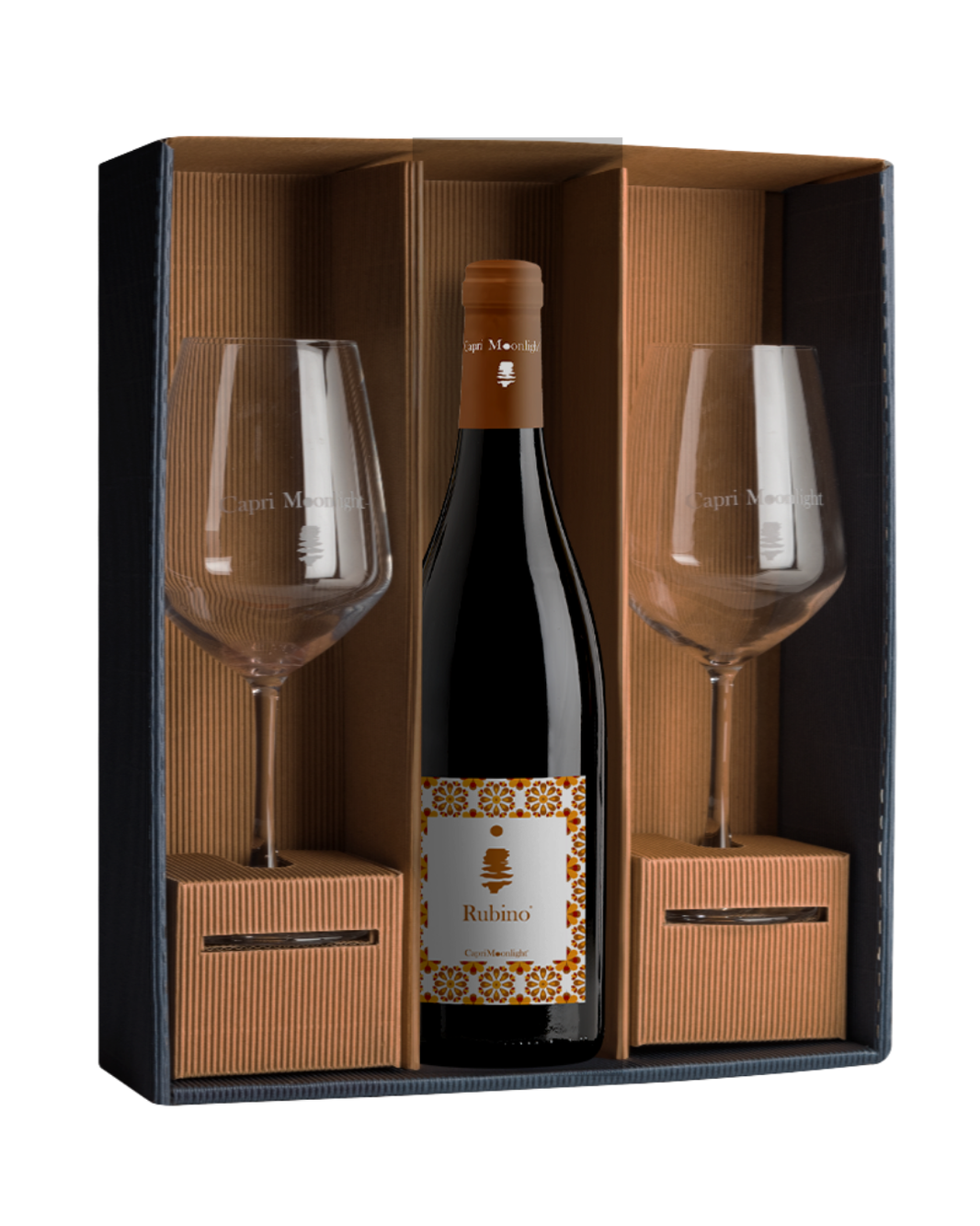 Confezione con calici Capri Moonlight e Rubino