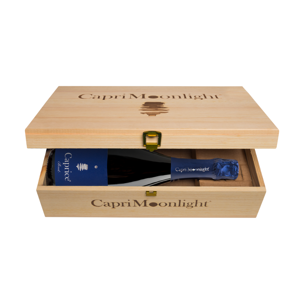 Cassetta in legno 2 bottiglie Caprice Brut