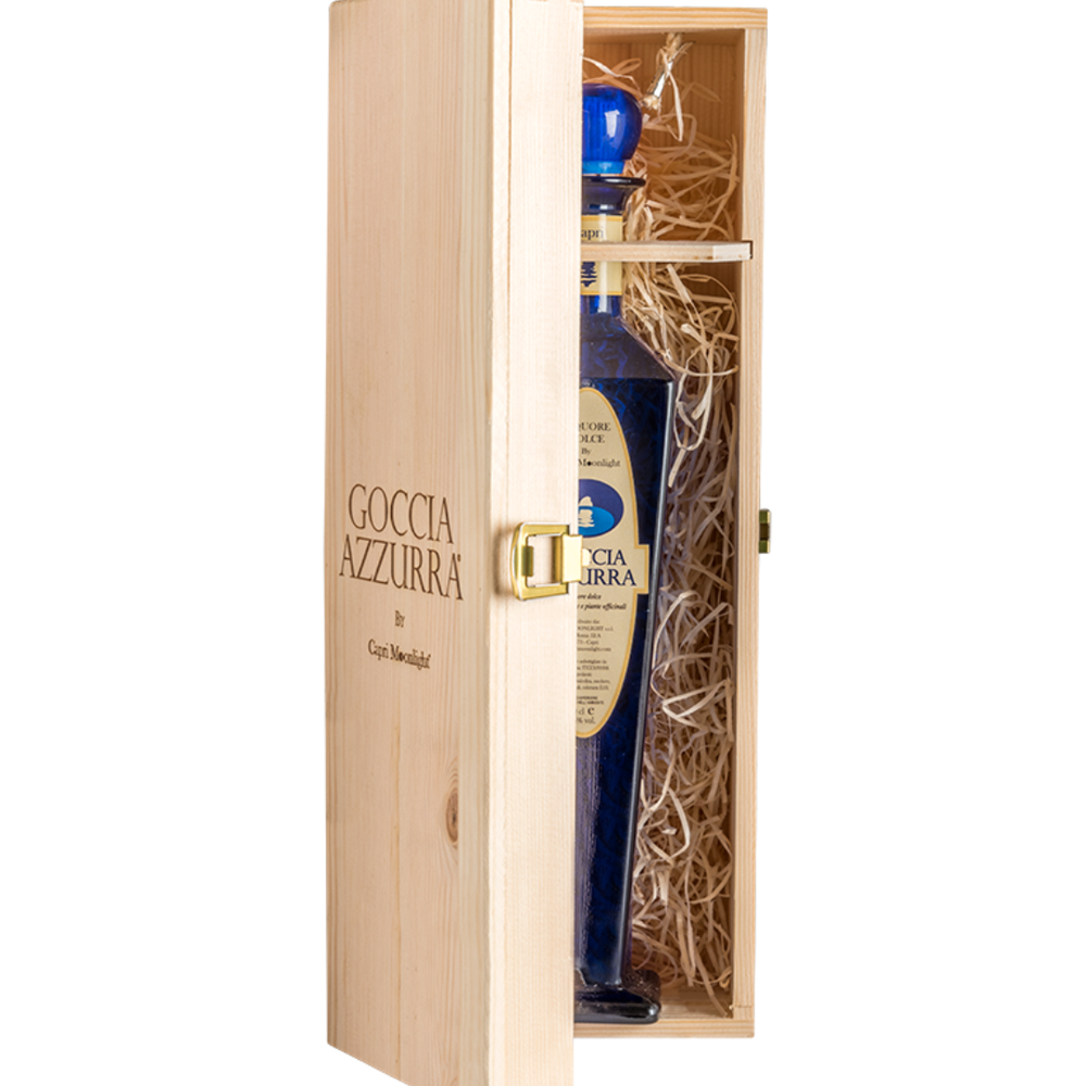 Cassetta in legno Goccia Azzurra