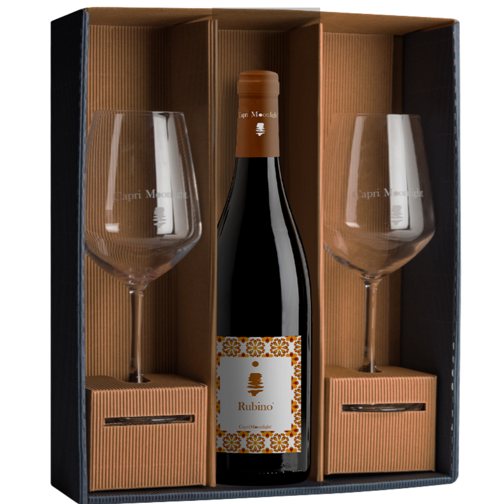 Confezione con calici Capri Moonlight e Rubino